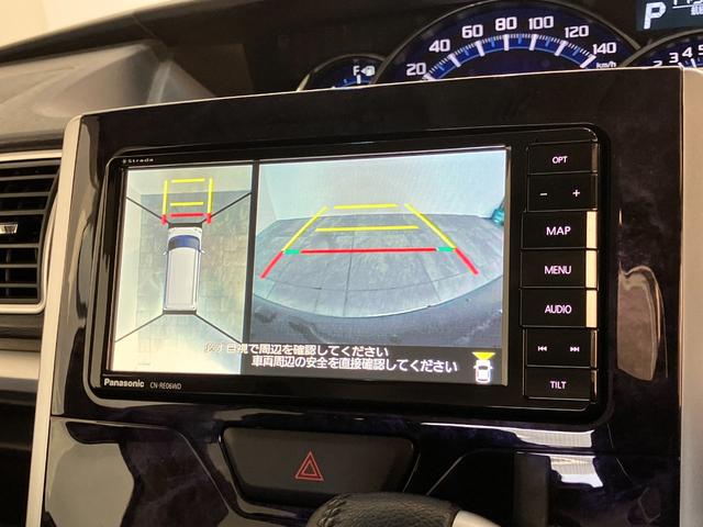 タントカスタムＲＳトップエディションＶＳ　ＳＡ３　ナビ　Ｐカメラ車検整備付　衝突被害軽減ブレーキ　フルセグナビ　Ｂｌｕｅｔｏｏｔｈ　ＤＶＤ再生　パノラマカメラ　ＥＴＣ　両側電動スライドドア　シートヒーター　ＬＥＤ　オートライト　スマートキー　オートエアコン（滋賀県）の中古車