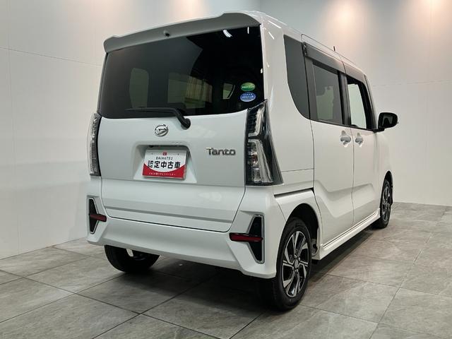タントカスタムＸ　４ＷＤ　フルセグナビ　バックカメラ　前後ドラレコ衝突被害軽減ブレーキ　コーナーセンサー　フルセグナビ　Ｂｌｕｅｔｏｏｔｈ　ＤＶＤ再生　ＵＳＢ　バックカメラ　前後ドラレコ　両側電動スライドドア　前席シートヒーター　オートエアコン　フルタイム４ＷＤ（滋賀県）の中古車