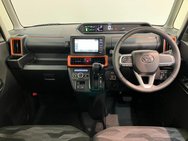 タントファンクロスターボ　ＩＤＬＥレス　フルセグナビ　バックカメラ衝突被害軽減ブレーキ　コーナーセンサー　フルセグナビ　Ｂｌｕｅｔｏｏｔｈ　ＤＶＤ再生　ＵＳＢ　バックカメラ　ドラレコ　両側電動スライドドア　前席シートヒーター　ＬＥＤ　オートライト　スマートキー（滋賀県）の中古車