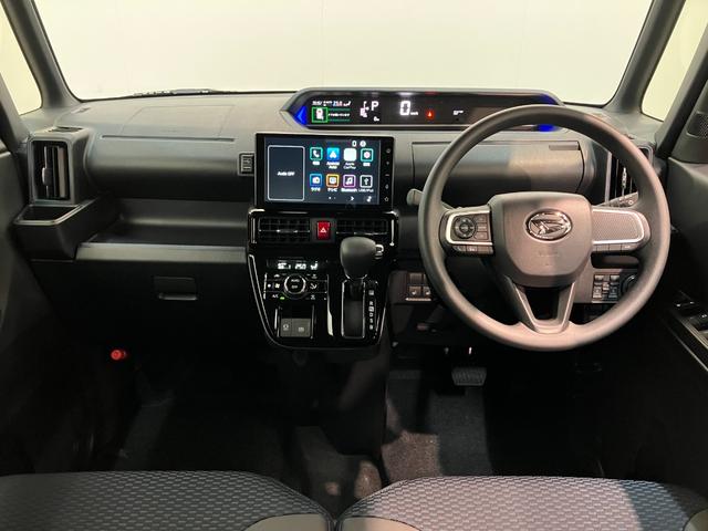 タントカスタムX 9型ディスプレイオーディオ 届出済未使用車衝突被害軽減ブレーキ コーナーセンサー 9型ディスプレイオーディオ フルセグ Bluetooth USB バックカメラ 両側電動スライドドア 前席シートヒーター LED スマートキー エコアイドル(滋賀県)の中古車