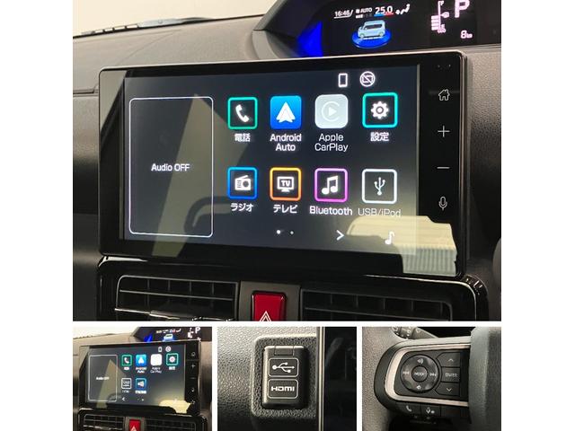 タントカスタムX 9型ディスプレイオーディオ 届出済未使用車衝突被害軽減ブレーキ コーナーセンサー 9型ディスプレイオーディオ フルセグ Bluetooth USB バックカメラ 両側電動スライドドア 前席シートヒーター LED スマートキー エコアイドル(滋賀県)の中古車