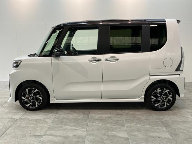 タントカスタムX 9型ディスプレイオーディオ 届出済未使用車衝突被害軽減ブレーキ コーナーセンサー 9型ディスプレイオーディオ フルセグ Bluetooth USB バックカメラ 両側電動スライドドア 前席シートヒーター LED スマートキー エコアイドル(滋賀県)の中古車