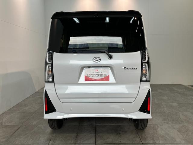 タントカスタムX 9型ディスプレイオーディオ 届出済未使用車衝突被害軽減ブレーキ コーナーセンサー 9型ディスプレイオーディオ フルセグ Bluetooth USB バックカメラ 両側電動スライドドア 前席シートヒーター LED スマートキー エコアイドル(滋賀県)の中古車
