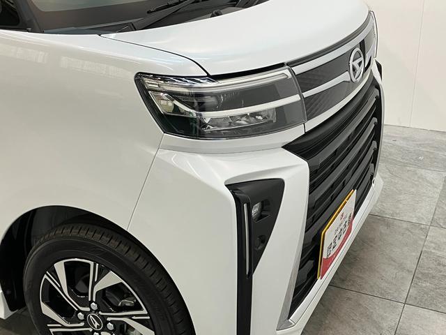 タントカスタムX 9型ディスプレイオーディオ 届出済未使用車衝突被害軽減ブレーキ コーナーセンサー 9型ディスプレイオーディオ フルセグ Bluetooth USB バックカメラ 両側電動スライドドア 前席シートヒーター LED スマートキー エコアイドル(滋賀県)の中古車