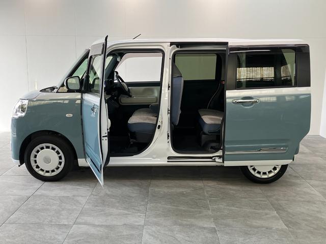 ムーヴキャンバスストライプスＧターボ　１０型フルセグナビ　ＬＥＤ　車検整備付衝突被害軽減ブレーキ　コーナーセンサー　１０型フルセグナビ　ＤＶＤ再生　Ｂｌｕｅｔｏｏｔｈ　ＵＳＢ　バックカメラ　前後ドラレコ　両側電動スライドドア　シートヒーター　レーダークルーズコントロール（滋賀県）の中古車