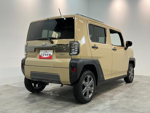 タフトＧダーククロムベンチャー　９インチＤ．Ａ　届出済未使用車衝突被害軽減ブレーキ　コーナーセンサー　９型ディスプレイオーディオ　フルセグ　バックカメラ　Ｂｌｕｅｔｏｏｔｈ　ＵＳＢ　前席シートヒーター　ＬＥＤ　オートライト　レーダークルーズコントロール（滋賀県）の中古車