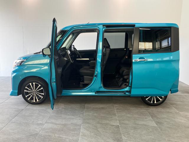 トールカスタムＧターボ　９型ナビ　パノラマカメラ　車検整備付衝突被害軽減ブレーキ　コーナーセンサー　９型フルセグナビ　Ｂｌｕｅｔｏｏｔｈ　ＵＳＢ　ＤＶＤ　パノラマカメラ　前後ドラレコ　両側電動スライド　ＬＥＤ　レーダークルーズコントロール　タイヤ４本新品交換済（滋賀県）の中古車