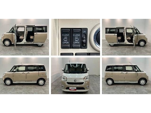 ムーヴキャンバスＧメイクアップＶＳ　ＳＡ３　フルセグナビ　Ｐカメラ　ドラレコ衝突被害軽減ブレーキ　フルセグナビ　パノラマカメラ　ＤＶＤ　Ｂｌｕｅｔｏｏｔｈ　ＵＳＢ　前後ドラレコ　ＥＴＣ　両側電動スライドドア　ＬＥＤ　オートライト　オートエアコン　タイヤ４本新品交換済み（滋賀県）の中古車