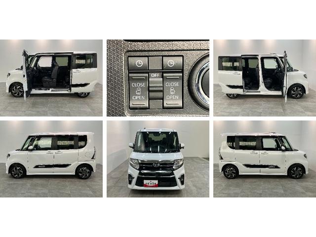 タントカスタムXスタイルセレクション 9型ナビ Pカメラ ドラレコ衝突被害軽減ブレーキ コーナーセンサー 9型フルセグナビ Bluetooth DVD USB パノラマカメラ 前後ドラレコ 両側電動スライドドア 前席シートヒーター LED オートライト スマートキー(滋賀県)の中古車