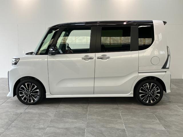 タントカスタムＲＳ　１０型ナビ　前後ドラレコ　届出済未使用車衝突被害軽減ブレーキ　コーナーセンサー　１０型フルセグナビ　Ｂｌｕｅｔｏｏｔｈ　ＤＶＤ再生　ＵＳＢ　バックカメラ　前後ドラレコ　両側電動スライドドア　前席シートヒーター　ＬＥＤ　スマートキー（滋賀県）の中古車