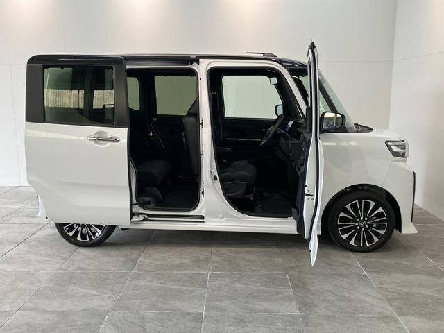 タントカスタムＲＳ　１０型ナビ　前後ドラレコ　届出済未使用車衝突被害軽減ブレーキ　コーナーセンサー　１０型フルセグナビ　Ｂｌｕｅｔｏｏｔｈ　ＤＶＤ再生　ＵＳＢ　バックカメラ　前後ドラレコ　両側電動スライドドア　前席シートヒーター　ＬＥＤ　スマートキー（滋賀県）の中古車