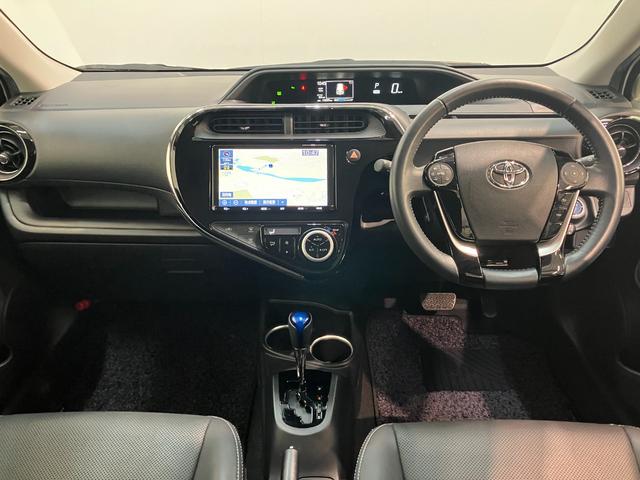 アクアＧソフトレザーセレクション　９型ナビ　Ｂカメラ　車検整備付トヨタセーフティセンス　コーナーセンサー　９型フルセグナビ　バックカメラ　ＤＶＤ再生　Ｂｌｕｅｔｏｏｔｈ　前後ドラレコ　ＥＴＣ　ＬＥＤ　クルーズコントロール　シートヒーター　オートエアコン（滋賀県）の中古車