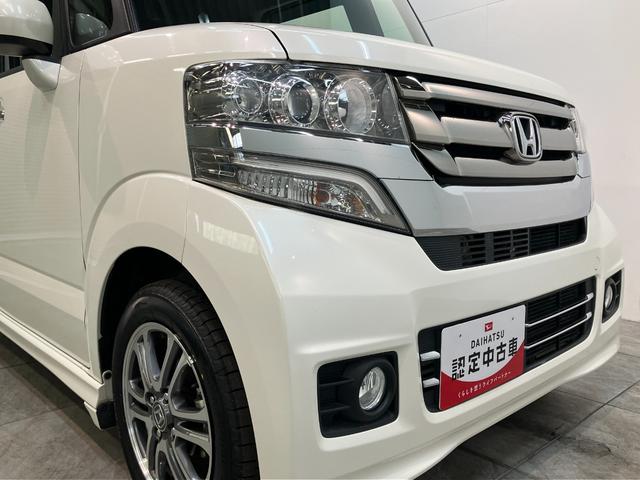 Ｎ−ＢＯＸカスタムＧ・Ｌパッケージ　フルセグナビ　バックカメラ　車検整備付フルセグナビ　バックカメラ　ＤＶＤ再生　Ｂｌｕｅｔｏｏｔｈ　ＨＩＤヘッドライト　オートエアコン　スマートキー　電動格納式ミラー　左側電動スライドドア　エコアイドル（滋賀県）の中古車