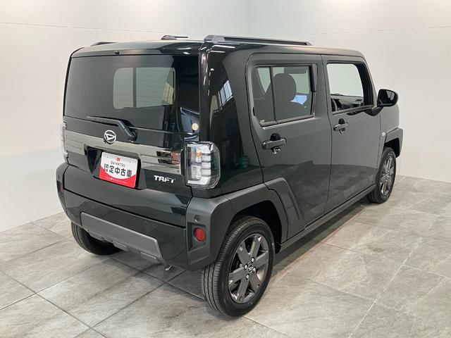 タフトＧダーククロムベンチャー　１０型フルセグナビ　届出済未使用車衝突被害軽減ブレーキ　コーナーセンサー　１０型フルセグナビ　バックカメラ　ＤＶＤ　Ｂｌｕｅｔｏｏｔｈ　ＵＳＢ　前後ドラレコ　前席シートヒーター　レーダークルーズコントロール　ＬＥＤ　オートエアコン（滋賀県）の中古車