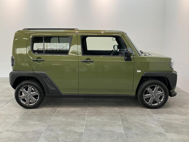 タフトＧダーククロムベンチャー　１０型フルセグナビ　届出済未使用車衝突被害軽減ブレーキ　コーナーセンサー　１０インチフルセグナビ　バックカメラ　ＤＶＤ再生　Ｂｌｕｅｔｏｏｔｈ　ＵＳＢ　前後ドラレコ　前席シートヒーター　ＬＥＤ　オートライト　クルーズコントロール（滋賀県）の中古車