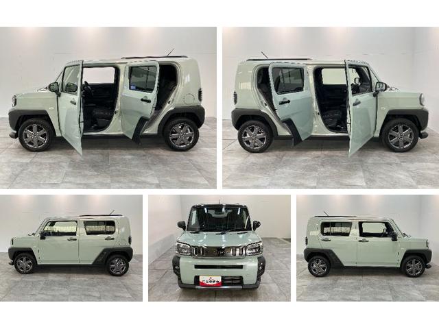 タフトＧダーククロムベンチャー　１０型フルセグナビ　届出済未使用車衝突被害軽減ブレーキ　コーナーセンサー　１０型フルセグナビ　バックカメラ　ＤＶＤ再生　Ｂｌｕｅｔｏｏｔｈ　ＵＳＢ　前後ドラレコ　前席シートヒーター　ＬＥＤ　オートライト　クルーズコントロール（滋賀県）の中古車