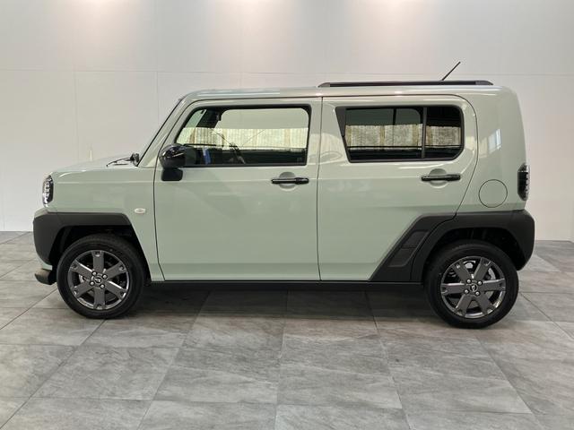 タフトＧダーククロムベンチャー　１０型フルセグナビ　届出済未使用車衝突被害軽減ブレーキ　コーナーセンサー　１０型フルセグナビ　バックカメラ　ＤＶＤ再生　Ｂｌｕｅｔｏｏｔｈ　ＵＳＢ　前後ドラレコ　前席シートヒーター　ＬＥＤ　オートライト　クルーズコントロール（滋賀県）の中古車