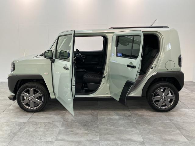 タフトＧダーククロムベンチャー　１０型フルセグナビ　届出済未使用車衝突被害軽減ブレーキ　コーナーセンサー　１０型フルセグナビ　バックカメラ　ＤＶＤ再生　Ｂｌｕｅｔｏｏｔｈ　ＵＳＢ　前後ドラレコ　前席シートヒーター　ＬＥＤ　オートライト　クルーズコントロール（滋賀県）の中古車