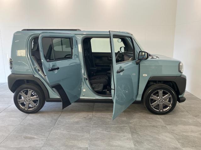 タフトＧダーククロムベンチャー　１０型ナビ　届出済未使用車衝突被害軽減ブレーキ　コーナーセンサー　１０型フルセグナビ　バックカメラ　前後ドラレコ　ＤＶＤ再生　Ｂｌｕｅｔｏｏｔｈ　ＵＳＢ　前席シートヒーター　ＬＥＤ　オートライト　レーダークルーズコントロール（滋賀県）の中古車