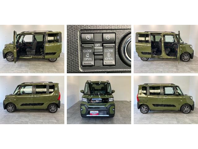 タントファンクロス　９型Ｄ．Ａ　バックカメラ　届出済未使用車衝突被害軽減ブレーキ　コーナーセンサー　９型ディスプレイオーディオ　フルセグ　Ｂｌｕｅｔｏｏｔｈ　ＵＳＢ　バックカメラ　両側電動スライドドア　前席シートヒーター　ＬＥＤ　スマートキー　エコアイドル（滋賀県）の中古車