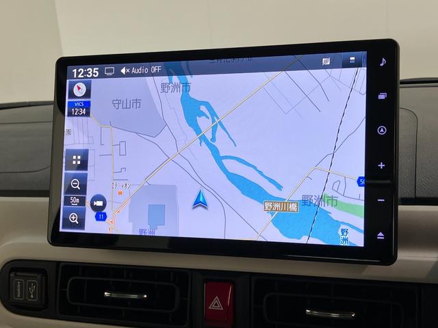 ムーヴキャンバスストライプスＧ　１０型フルセグナビ　ドラレコ　届出済未使用車衝突被害軽減ブレーキ　コーナーセンサー　１０型フルセグナビ　バックカメラ　ＤＶＤ再生　Ｂｌｕｅｔｏｏｔｈ　ＵＳＢ　前後ドラレコ　両側電動スライドドア　ＬＥＤ　オートライト　前席シートヒーター（滋賀県）の中古車