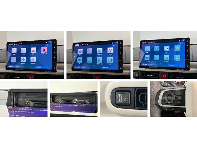 ムーヴキャンバスストライプスＧ　１０型フルセグナビ　ドラレコ　届出済未使用車衝突被害軽減ブレーキ　コーナーセンサー　１０型フルセグナビ　バックカメラ　ＤＶＤ再生　Ｂｌｕｅｔｏｏｔｈ　ＵＳＢ　前後ドラレコ　両側電動スライドドア　ＬＥＤ　オートライト　前席シートヒーター（滋賀県）の中古車