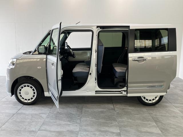 ムーヴキャンバスストライプスＧ　１０型フルセグナビ　ドラレコ　届出済未使用車衝突被害軽減ブレーキ　コーナーセンサー　１０型フルセグナビ　バックカメラ　ＤＶＤ再生　Ｂｌｕｅｔｏｏｔｈ　ＵＳＢ　前後ドラレコ　両側電動スライドドア　ＬＥＤ　オートライト　前席シートヒーター（滋賀県）の中古車