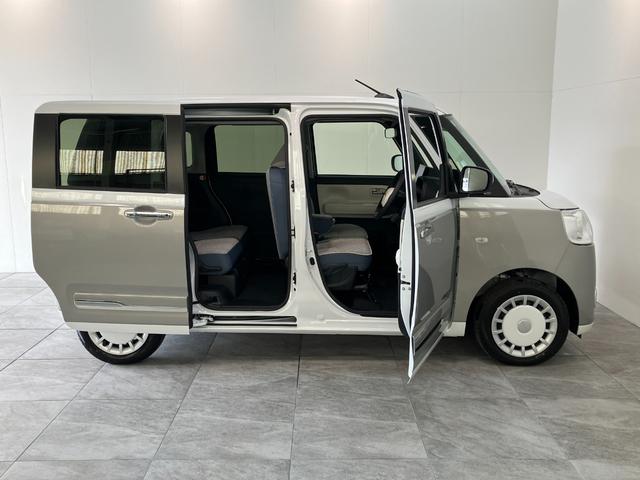 ムーヴキャンバスストライプスＧ　１０型フルセグナビ　ドラレコ　届出済未使用車衝突被害軽減ブレーキ　コーナーセンサー　１０型フルセグナビ　バックカメラ　ＤＶＤ再生　Ｂｌｕｅｔｏｏｔｈ　ＵＳＢ　前後ドラレコ　両側電動スライドドア　ＬＥＤ　オートライト　前席シートヒーター（滋賀県）の中古車