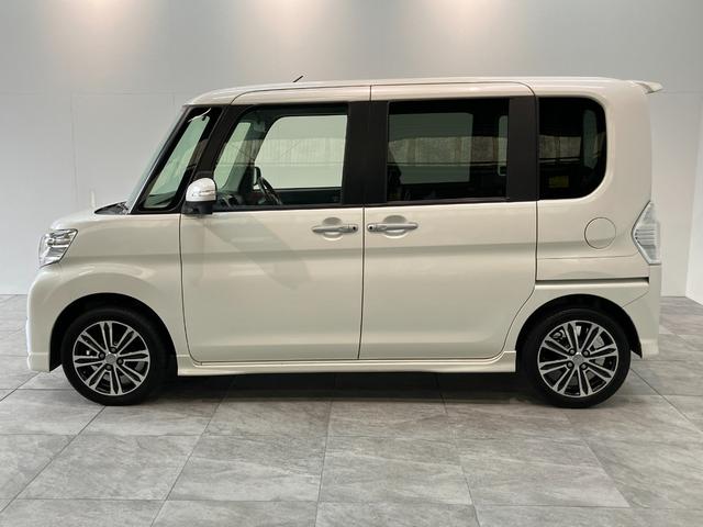 タントカスタムＲＳ　ターボ　両側電動スライドドア　車検整備付ターボ　両側電動スライドドア　ＬＥＤヘッドライト　オートライト　バックカメラ（ナビ装着時用）　ＥＴＣ車載器　オートエアコン　スマートキー　電動格納式ミラー　エコアイドル（滋賀県）の中古車