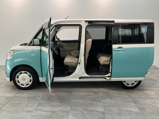 ムーヴキャンバスＸ　ＳＡ３　４ＷＤ　フルセグナビ　バックカメラ　前後ドラレコ衝突被害軽減ブレーキ　フルセグナビ　バックカメラ　ＤＶＤ再生　Ｂｌｕｅｔｏｏｔｈ　ＵＳＢ　前後ドラレコ　両側電動スライドドア　オートエアコン　オートライト　電格ミラー　スマートキー　フルタイム４ＷＤ（滋賀県）の中古車