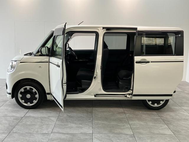 ムーヴキャンバスＧブラックアクセントＶＳ　ＳＡ３　８型ナビ　パノラマカメラ衝突被害軽減ブレーキ　フルセグナビ　ＤＶＤ　Ｂｌｕｅｔｏｏｔｈ　ＵＳＢ　パノラマカメラ　前後ドラレコ　ＥＴＣ　両側電動スライドドア　ＬＥＤヘッドライト　オートライト　オートエアコン　エコアイドル（滋賀県）の中古車