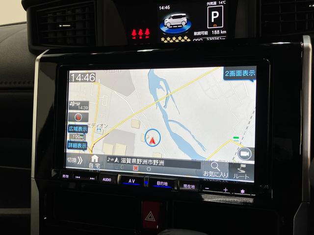 トールカスタムＧ　９型ナビ　パノラマカメラ　クルコン　車検整備付衝突被害軽減ブレーキ　コーナーセンサー　９型フルセグナビ　パノラマカメラ　ＤＶＤ　Ｂｌｕｅｔｏｏｔｈ　ＵＳＢ　前後ドラレコ　ＥＴＣ　両側電動スライドドア　ＬＥＤ　レーダークルーズコントロール（滋賀県）の中古車