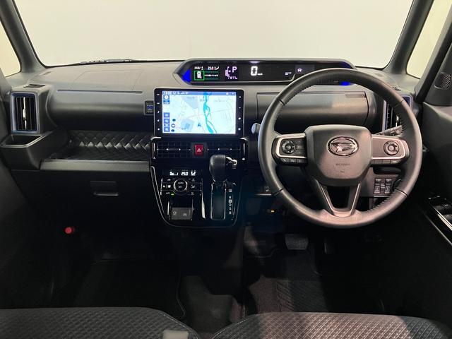 タントカスタムRS 9型フルセグナビ パノラマカメラ 前後ドラレコ衝突被害軽減ブレーキ コーナーセンサー 9型フルセグナビ Bluetooth DVD USB パノラマカメラ ドラレコ 両側電動スライドドア 前席シートヒーター LED レーダークルーズコントロール(滋賀県)の中古車