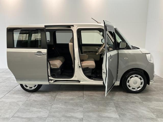 ムーヴキャンバスＧメイクアップＶＳ　ＳＡ３　フルセグナビ　Ｐカメラ　ドラレコ衝突被害軽減ブレーキ　フルセグナビ　パノラマカメラ　ＤＶＤ再生　Ｂｌｕｅｔｏｏｔｈ　ＵＳＢ　前後ドラレコ　ＥＴＣ　両側電動スライドドア　ＬＥＤ　シートヒーター　エコアイドル　タイヤ４本新品交換済み（滋賀県）の中古車