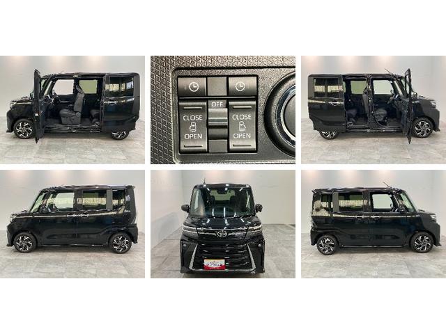 タントカスタムＸ　１０型ナビ　パノラマカメラ　届出済未使用車衝突被害軽減ブレーキ　コーナーセンサー　１０インチフルセグナビ　Ｂｌｕｅｔｏｏｔｈ　ＤＶＤ再生　ＵＳＢ　パノラマカメラ　前後ドラレコ　両側電動スライドドア　前席シートヒーター　ＬＥＤ　スマートキー（滋賀県）の中古車