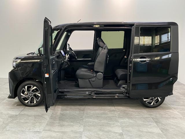 タントカスタムＸ　１０型ナビ　パノラマカメラ　届出済未使用車衝突被害軽減ブレーキ　コーナーセンサー　１０インチフルセグナビ　Ｂｌｕｅｔｏｏｔｈ　ＤＶＤ再生　ＵＳＢ　パノラマカメラ　前後ドラレコ　両側電動スライドドア　前席シートヒーター　ＬＥＤ　スマートキー（滋賀県）の中古車