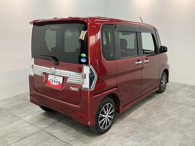 タントカスタムXトップエディションSA3 4WD ナビ Bカメラ衝突被害軽減ブレーキ フルセグナビ Bluetooth DVD再生 USB バックカメラ ドラレコ ETC 左側電動スライドドア シートヒーター LED オートライト スマートキー フルタイム4WD(滋賀県)の中古車