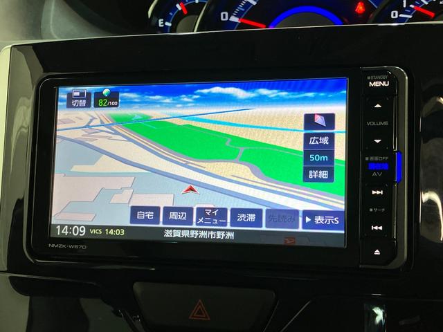 タントカスタムXトップエディションSA3 4WD ナビ Bカメラ衝突被害軽減ブレーキ フルセグナビ Bluetooth DVD再生 USB バックカメラ ドラレコ ETC 左側電動スライドドア シートヒーター LED オートライト スマートキー フルタイム4WD(滋賀県)の中古車