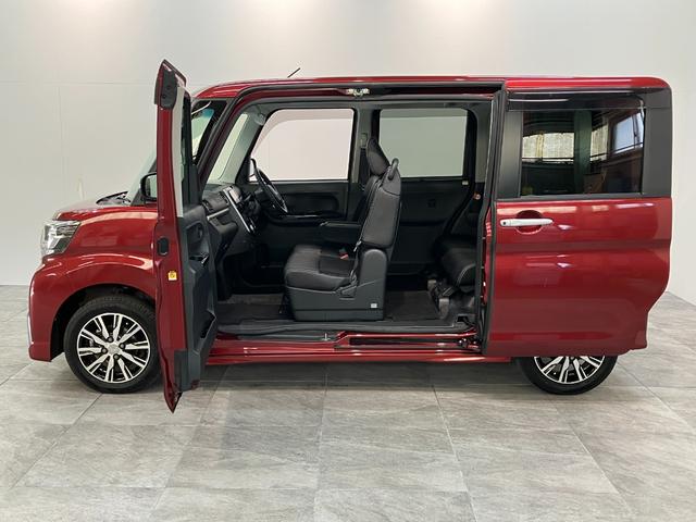 タントカスタムXトップエディションSA3 4WD ナビ Bカメラ衝突被害軽減ブレーキ フルセグナビ Bluetooth DVD再生 USB バックカメラ ドラレコ ETC 左側電動スライドドア シートヒーター LED オートライト スマートキー フルタイム4WD(滋賀県)の中古車