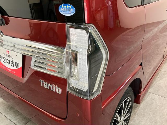 タントカスタムXトップエディションSA3 4WD ナビ Bカメラ衝突被害軽減ブレーキ フルセグナビ Bluetooth DVD再生 USB バックカメラ ドラレコ ETC 左側電動スライドドア シートヒーター LED オートライト スマートキー フルタイム4WD(滋賀県)の中古車