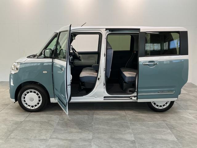 ムーヴキャンバスストライプスＧ　１０型フルセグナビ　ＬＥＤ　届出済未使用車衝突被害軽減ブレーキ　１０型フルセグナビ　ＤＶＤ　Ｂｌｕｅｔｏｏｔｈ　ＵＳＢ　バックカメラ　前後ドラレコ　両側電動スライドドア　ＬＥＤ　オートライト　オートエアコン　前席シートヒーター　エコアイドル（滋賀県）の中古車