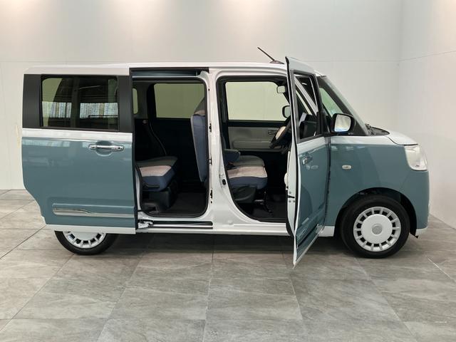 ムーヴキャンバスストライプスＧ　１０型フルセグナビ　ＬＥＤ　届出済未使用車衝突被害軽減ブレーキ　１０型フルセグナビ　ＤＶＤ　Ｂｌｕｅｔｏｏｔｈ　ＵＳＢ　バックカメラ　前後ドラレコ　両側電動スライドドア　ＬＥＤ　オートライト　オートエアコン　前席シートヒーター　エコアイドル（滋賀県）の中古車