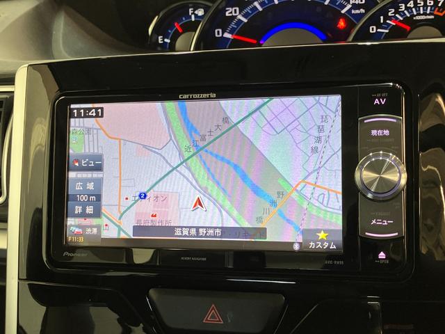 タントカスタムＸ　フルセグナビ　バックカメラ　左側電動スライドドアフルセグナビ　ＤＶＤ再生　Ｂｌｕｅｔｏｏｔｈ　バックカメラ　ＬＥＤヘッドライト　オートライト　オートエアコン　電動格納式ミラー　左側電動スライドドア　スマートキー　エコアイドル（滋賀県）の中古車