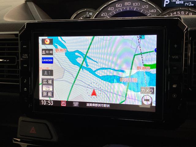 ウェイクＧターボＳＡ３　８型フルセグナビ　パノラマカメラ　車検整備付衝突被害軽減ブレーキ　スマアシ３　８型フルセグナビ　ＤＶＤ　Ｂｌｕｅｔｏｏｔｈ　ＵＳＢ　パノラマカメラ　ＥＴＣ　前後ドラレコ　両側電動スライド　ＬＥＤ　スマートキー　エコアイドル　タイヤ４本新品交換済（滋賀県）の中古車