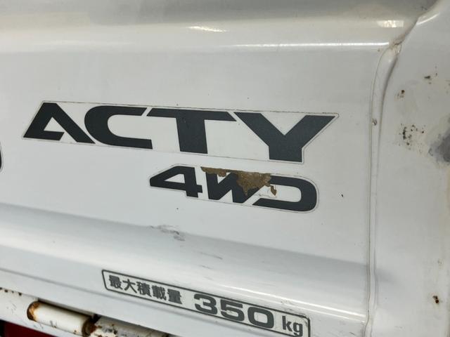 アクティトラックタウン　４ＷＤ　５ＭＴ　荷台作業灯　社外ＬＥＤ　車検整備付ＣＤステレオ　ＬＥＤヘッドライト　キーレスエントリー　パワーウインドウ　荷台作業灯　ホイールカバー　荷台マット　ゲートプロテクター　５速マニュアルミッション車　フルタイム４ＷＤ（滋賀県）の中古車