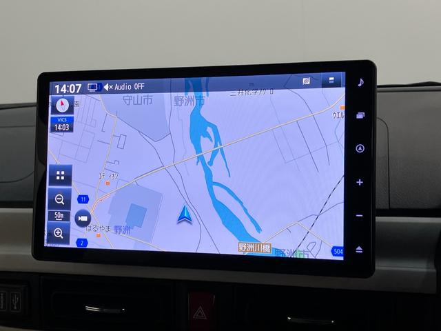 ムーヴキャンバスストライプスＧ　１０型フルセグナビ　前後ドラレコ　Ｂカメラ衝突被害軽減ブレーキ　１０型フルセグナビ　ＤＶＤ　Ｂｌｕｅｔｏｏｔｈ　ＵＳＢ　バックカメラ　前後ドラレコ　両側電動スライドドア　ＬＥＤ　オートライト　オートエアコン　前席シートヒーター　エコアイドル（滋賀県）の中古車