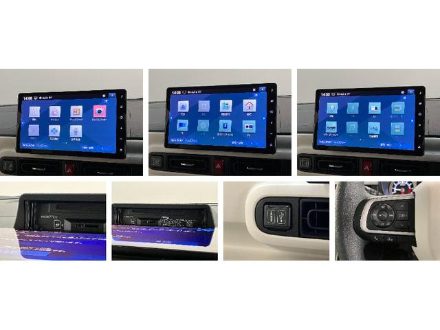 ムーヴキャンバスストライプスＧ　１０型フルセグナビ　前後ドラレコ　Ｂカメラ衝突被害軽減ブレーキ　１０型フルセグナビ　ＤＶＤ　Ｂｌｕｅｔｏｏｔｈ　ＵＳＢ　バックカメラ　前後ドラレコ　両側電動スライドドア　ＬＥＤ　オートライト　オートエアコン　前席シートヒーター　エコアイドル（滋賀県）の中古車