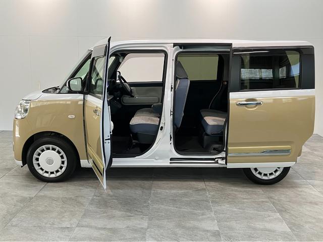 ムーヴキャンバスストライプスＧ　１０型フルセグナビ　前後ドラレコ　Ｂカメラ衝突被害軽減ブレーキ　１０型フルセグナビ　ＤＶＤ　Ｂｌｕｅｔｏｏｔｈ　ＵＳＢ　バックカメラ　前後ドラレコ　両側電動スライドドア　ＬＥＤ　オートライト　オートエアコン　前席シートヒーター　エコアイドル（滋賀県）の中古車