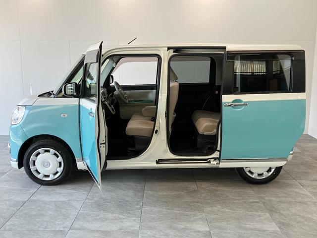 ムーヴキャンバスＧメイクアップＳＡ２　８型ナビ　パノラマカメラ　前後ドラレコ衝突被害軽減ブレーキ　８インチフルセグナビ　ＤＶＤ再生　Ｂｌｕｅｔｏｏｔｈ　ＵＳＢ　パノラマカメラ　前後ドラレコ　ＥＴＣ　両側電動スライドドア　ＬＥＤ　オートライト　オートエアコン　エコアイドル（滋賀県）の中古車