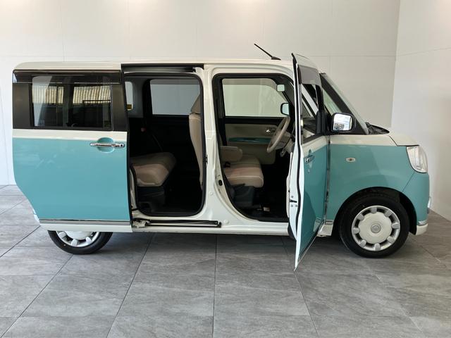 ムーヴキャンバスＧメイクアップＳＡ２　８型ナビ　パノラマカメラ　前後ドラレコ衝突被害軽減ブレーキ　８インチフルセグナビ　ＤＶＤ再生　Ｂｌｕｅｔｏｏｔｈ　ＵＳＢ　パノラマカメラ　前後ドラレコ　ＥＴＣ　両側電動スライドドア　ＬＥＤ　オートライト　オートエアコン　エコアイドル（滋賀県）の中古車